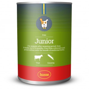 Pâté Junior 全天然狗狗濕糧 (幼犬主食罐) 小牛肉和人參: 400 g